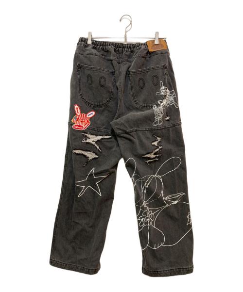 X-LARGE（エクストララージ）X-LARGE (エクストララージ) SKOLOCT (スコロクト) EASY DENIM PANTS　101233031025 ブラック サイズ:Mの古着・服飾アイテム