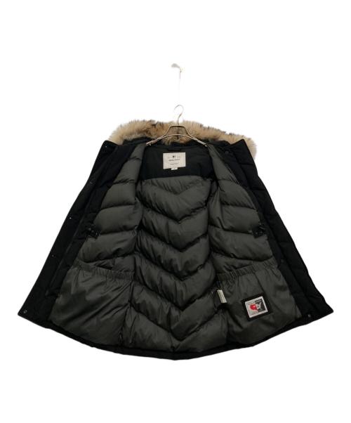 WOOLRICH（ウールリッチ）WOOLRICH (ウールリッチ) フーデットダウンファーコート ブラック サイズ:Mの古着・服飾アイテム