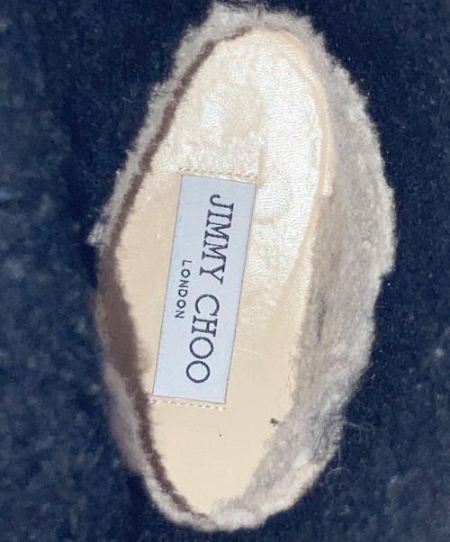 JIMMY CHOO（ジミーチュウ）JIMMY CHOO (ジミーチュウ) 122 DILLA ムートン ロングブーツ ブラック サイズ:37の古着・服飾アイテム