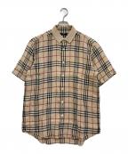 BURBERRY LONDONバーバリーロンドン）の古着「ノヴァチェックリネンシャツ」｜ベージュ