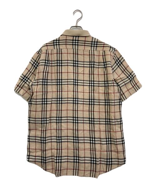 BURBERRY LONDON（バーバリーロンドン）BURBERRY LONDON (バーバリーロンドン) ノヴァチェックリネンシャツ ベージュ サイズ:Lの古着・服飾アイテム