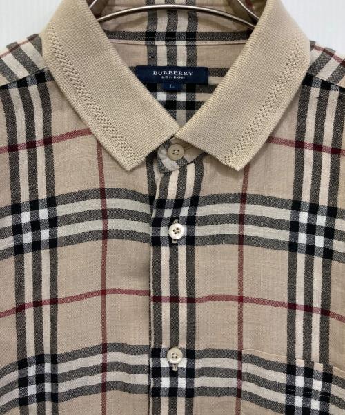 BURBERRY LONDON（バーバリーロンドン）BURBERRY LONDON (バーバリーロンドン) ノヴァチェックリネンシャツ ベージュ サイズ:Lの古着・服飾アイテム