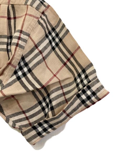 BURBERRY LONDON（バーバリーロンドン）BURBERRY LONDON (バーバリーロンドン) ノヴァチェックリネンシャツ ベージュ サイズ:Lの古着・服飾アイテム