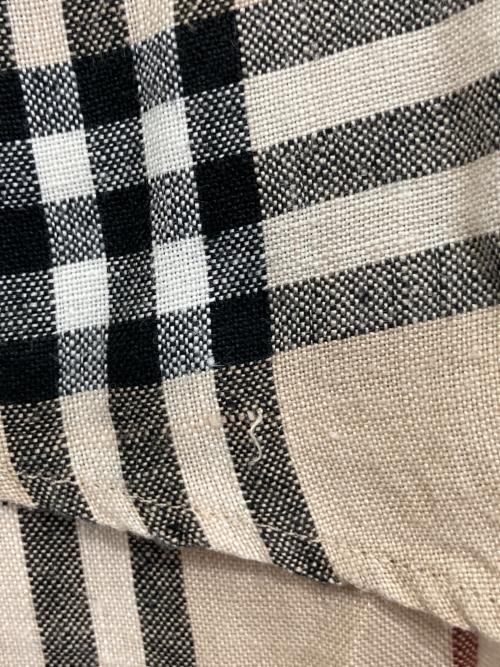 BURBERRY LONDON（バーバリーロンドン）BURBERRY LONDON (バーバリーロンドン) ノヴァチェックリネンシャツ ベージュ サイズ:Lの古着・服飾アイテム