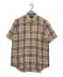 BURBERRY LONDON（バーバリーロンドン）の古着「ノヴァチェックリネンシャツ」｜ベージュ