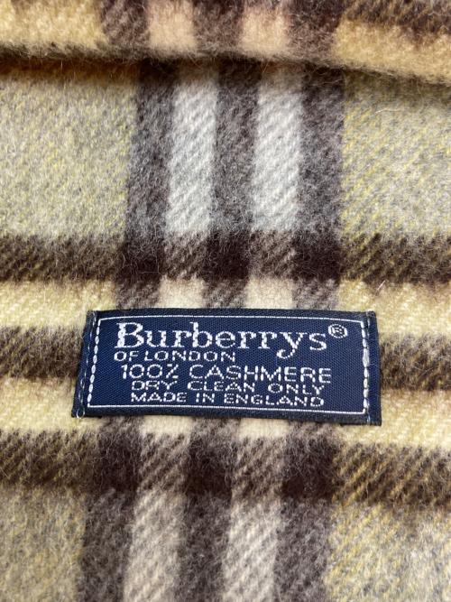 Burberry's（バーバリー）Burberry's (バーバリーズ) ノバチェックカシミアマフラー グレー×グリーンの古着・服飾アイテム