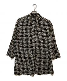 FENDI（フェンディ）の古着「総柄シルクブラウス」｜ブラック