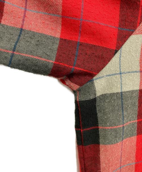 Hysteric Glamour（ヒステリックグラマー）Hysteric Glamour (ヒステリックグラマー) ハンドステッチチェックオープンカラーシャツ レッド サイズ:実寸参照の古着・服飾アイテム