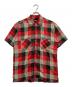 Hysteric Glamour（ヒステリックグラマー）の古着「ハンドステッチチェックオープンカラーシャツ」｜レッド
