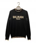 BALMAINバルマン）の古着「PULL AVEC LOGO　W8H6376M265」｜ブラック