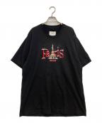 doubletダブレット）の古着「snow in paris t-shirt」｜ブラック