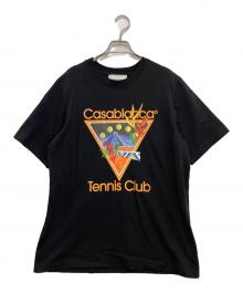 CASABLANCA（カサブランカ）の古着「テニスクラブTシャツ　CASABLANCA23SS-12」｜ブラック