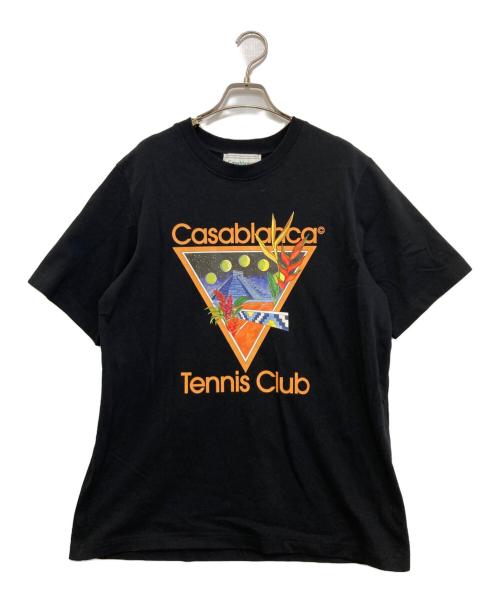 CASABLANCA（カサブランカ）CASABLANCA (カサブランカ) テニスクラブTシャツ　CASABLANCA23SS-12 ブラック サイズ:Mの古着・服飾アイテム