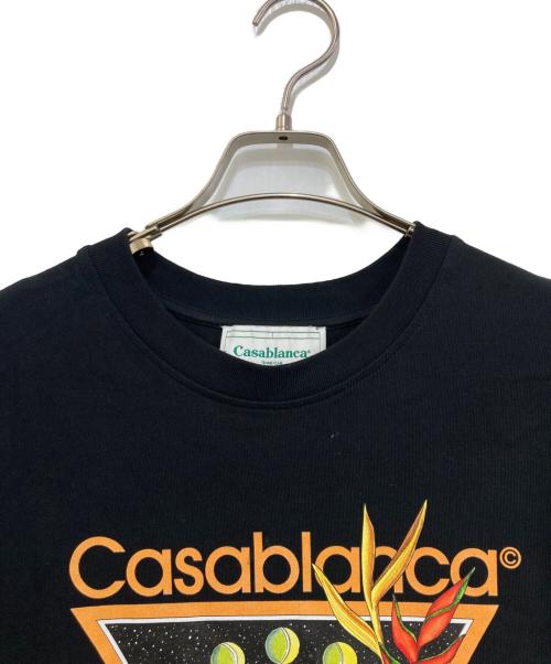 CASABLANCA（カサブランカ）CASABLANCA (カサブランカ) テニスクラブTシャツ　CASABLANCA23SS-12 ブラック サイズ:Mの古着・服飾アイテム