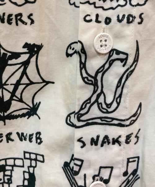 LOUIS VUITTON（ルイ ヴィトン）LOUIS VUITTON (ルイ ヴィトン) LVロゴプレイズ シャツ ホワイト サイズ:XSの古着・服飾アイテム