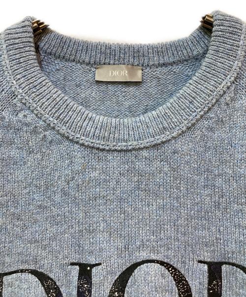 Dior（ディオール）Dior (ディオール) Peter Doig ニットセーター　143M657AT296 ネイビー サイズ:Ｌの古着・服飾アイテム