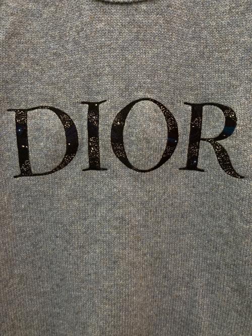 Dior（ディオール）Dior (ディオール) Peter Doig ニットセーター　143M657AT296 ネイビー サイズ:Ｌの古着・服飾アイテム