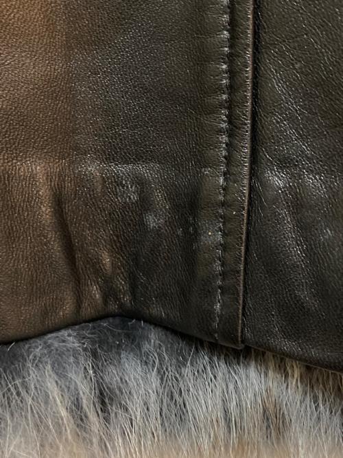 BALMAIN（バルマン）BALMAIN (バルマン) ラムレザーコート ブラック サイズ:9の古着・服飾アイテム