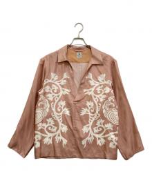 SASQUATCHfabrix.（サスクワッチファブリックス）の古着「シルクスキッパーシャツ」｜ピンク