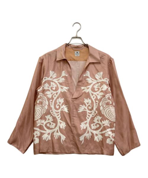 SASQUATCHfabrix.（サスクワッチファブリックス）SASQUATCHfabrix. (サスクワッチファブリックス) シルクスキッパーシャツ ピンク サイズ:Mediumの古着・服飾アイテム