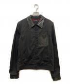 ALEXANDER McQUEENアレキサンダーマックイーン）の古着「レザー切替ジップアップジャケット　427621 QHZ94」｜ブラック