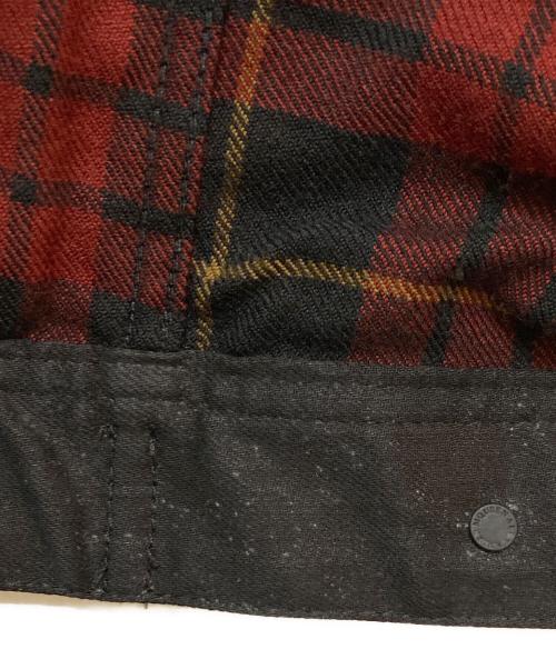 ALEXANDER McQUEEN（アレキサンダーマックイーン）ALEXANDER McQUEEN (アレキサンダーマックイーン) レザー切替ジップアップジャケット　427621 QHZ94 ブラック サイズ:48の古着・服飾アイテム