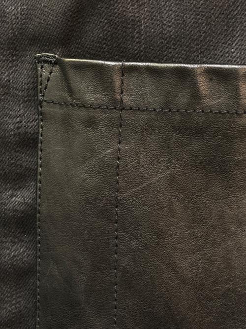 ALEXANDER McQUEEN（アレキサンダーマックイーン）ALEXANDER McQUEEN (アレキサンダーマックイーン) レザー切替ジップアップジャケット　427621 QHZ94 ブラック サイズ:48の古着・服飾アイテム