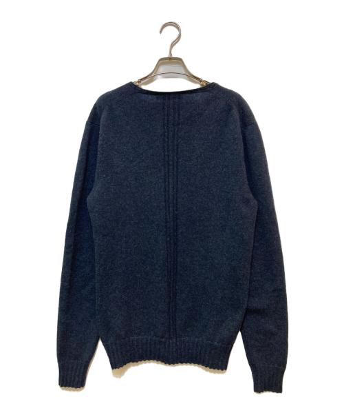 ETRO（エトロ）ETRO (エトロ) Vネックカシミヤウールニット ネイビー サイズ:Mの古着・服飾アイテム