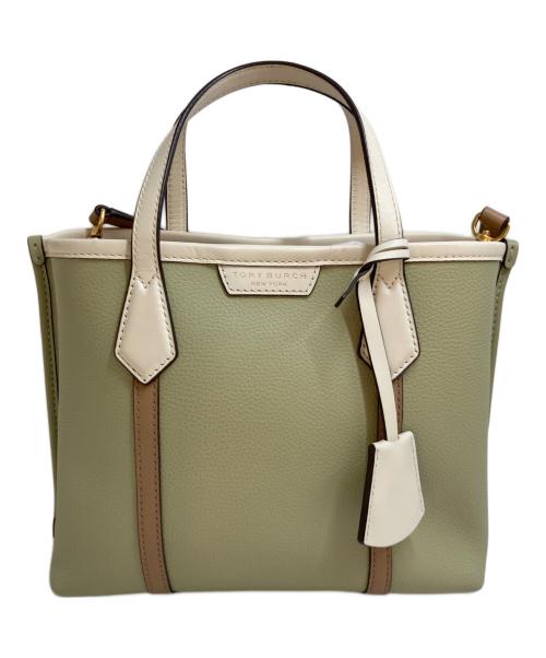 TORY BURCH（トリーバーチ）TORY BURCH (トリーバーチ) カラーブロックスモールトート グリーンの古着・服飾アイテム