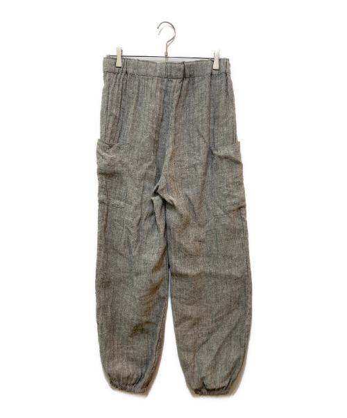 KO（-）KO (-) ヘリンボーンリネンシルクパンツ　K23-03B004GR グレー サイズ:2の古着・服飾アイテム