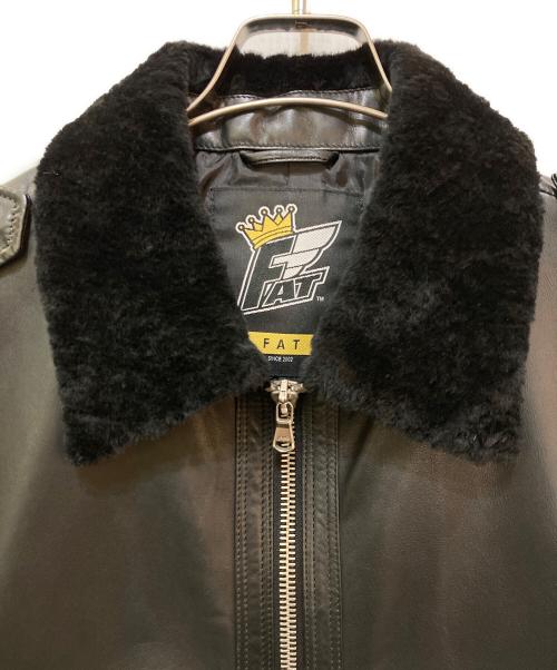 FAT（エフエーティー）FAT (エフエーティー) シープスキンボンバージャケット　F30921-JK16-AB ブラック サイズ:FATの古着・服飾アイテム