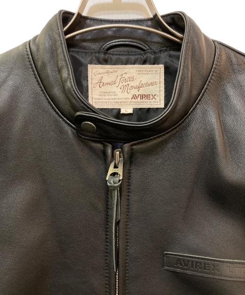 AVIREX（アヴィレックス）AVIREX (アヴィレックス) SHEEP SINGLE RIDERS　6191072 ブラック サイズ:Lの古着・服飾アイテム