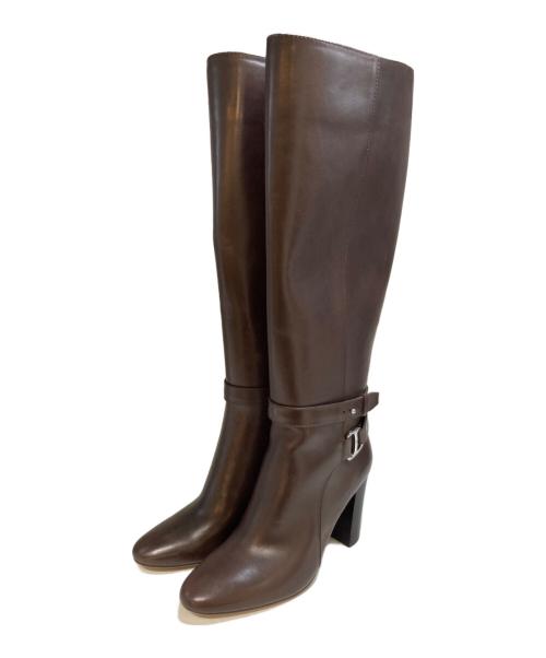 LAUREN RALPH LAUREN（ローレンラルフローレン）LAUREN RALPH LAUREN (ローレンラルフローレン) ロングレザーブーツ ブラウン サイズ:6Bの古着・服飾アイテム