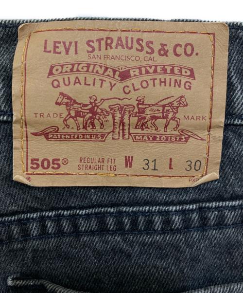 LEVI'S（リーバイス）LEVI'S (リーバイス) 先染め505 ブラックデニムパンツ ブラック サイズ:W31の古着・服飾アイテム