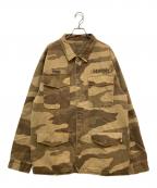 stussyステューシー）の古着「カモ柄ジャケット」｜ベージュ