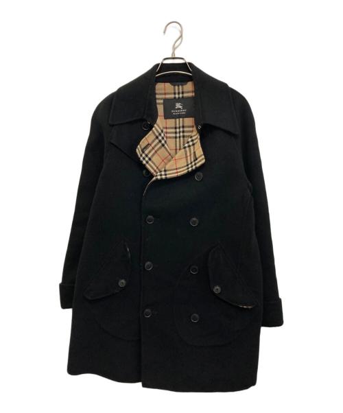 BURBERRY BLACK LABEL（バーバリーブラックレーベル）BURBERRY BLACK LABEL (バーバリーブラックレーベル) 裏地ノバチェックメルトンコート ブラック サイズ:Mの古着・服飾アイテム