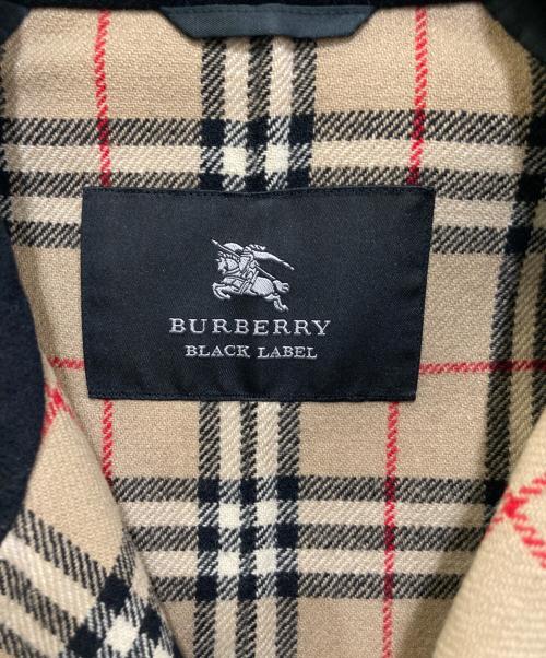 BURBERRY BLACK LABEL（バーバリーブラックレーベル）BURBERRY BLACK LABEL (バーバリーブラックレーベル) 裏地ノバチェックメルトンコート ブラック サイズ:Mの古着・服飾アイテム