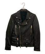 MUSHERマーシャー）の古着「ダブルライダースジャケット　MMU7ES4064」｜ブラック