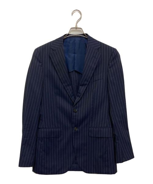 BEAMS F（ビームスエフ）BEAMS F (ビームスエフ) トロピカル ピンストライプ スーツ ネイビー サイズ:46の古着・服飾アイテム
