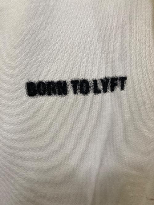 Lyft（リフト）Lyft (リフト) BORN TO LYFT カットオフスウェットパンツ ベージュ サイズ:Sの古着・服飾アイテム