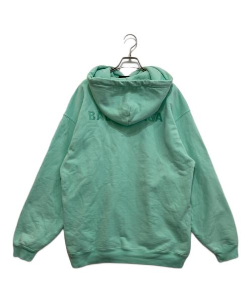 BALENCIAGA（バレンシアガ）BALENCIAGA (バレンシアガ) ロゴ刺繍パーカー　600583 TLVB8 グリーン サイズ:Sの古着・服飾アイテム