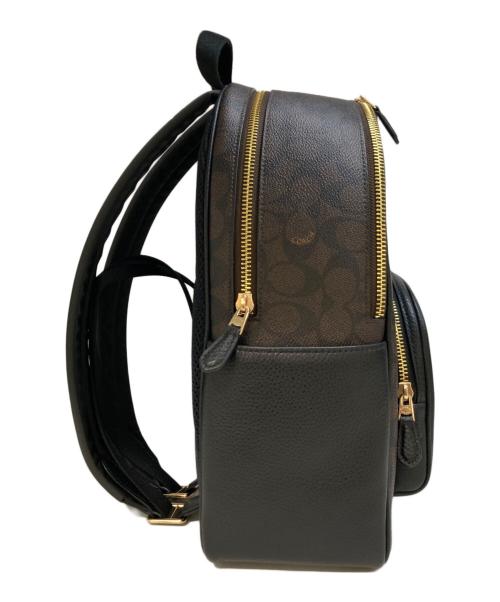 COACH（コーチ）COACH (コーチ) シグネチャー コーテッド キャンバス レザー コート バックパック ブラウンの古着・服飾アイテム