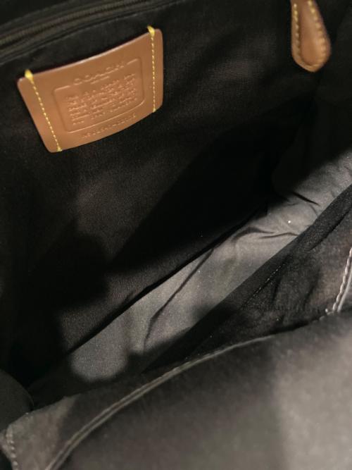 COACH（コーチ）COACH (コーチ) シグネチャー コーテッド キャンバス レザー コート バックパック ブラウンの古着・服飾アイテム