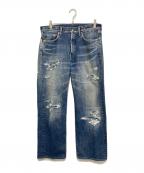 45Rフォーティファイブ・アール）の古着「ダメージ加工デニムパンツ」｜インディゴ