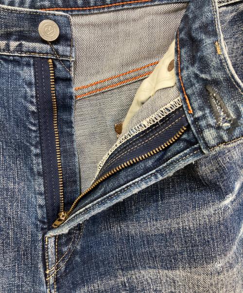 45R（フォーティファイブ・アール）45R (フォーティファイブ・アール) ダメージ加工デニムパンツ インディゴ サイズ:34の古着・服飾アイテム