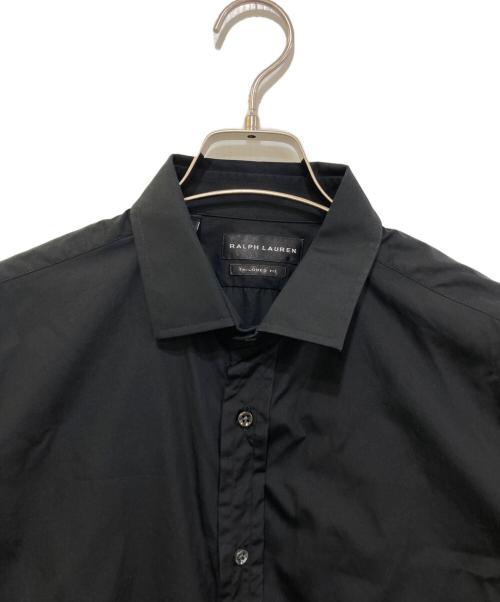 RALPH LAUREN BlackLabel（ラルフローレンブラックレーベル）RALPH LAUREN BlackLabel (ラルフローレンブラックレーベル) TAILORED FIT レギュラーカラーシャツ　0955673SLEU ブラック サイズ:16の古着・服飾アイテム
