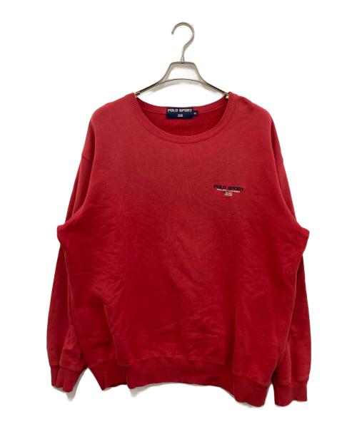 POLO SPORT（ポロスポーツ）POLO SPORT (ポロスポーツ) 90's ロゴ刺繍スウェット レッド サイズ:LLの古着・服飾アイテム