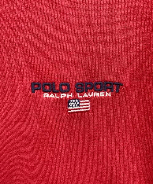 POLO SPORT（ポロスポーツ）POLO SPORT (ポロスポーツ) 90's ロゴ刺繍スウェット レッド サイズ:LLの古着・服飾アイテム