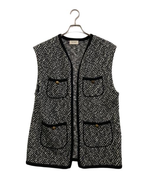 DES PRES（デ プレ）DES PRES (デ プレ) インレーカルゼ フロントオープンジレ ブラック サイズ:36の古着・服飾アイテム