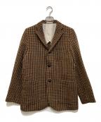 Harris Tweed×BEAMS PLUSハリスツイード×ビームスプラス）の古着「3B Jacket Elbow Patch Harris Tweed　38160117803」｜ブラウン